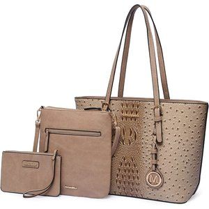 New Montana West Purses and Handbags for Women 3PCS Tote Purse and Walle…